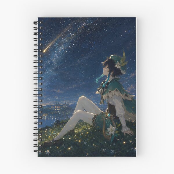 Item preview, Venti Under the Shooting Star | Genshin Impact Anime Fantasy Art designed and sold by RabbitProject.
