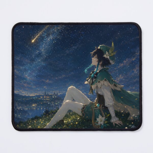 Item preview, Venti Under the Shooting Star | Genshin Impact Anime Fantasy Art designed and sold by RabbitProject.