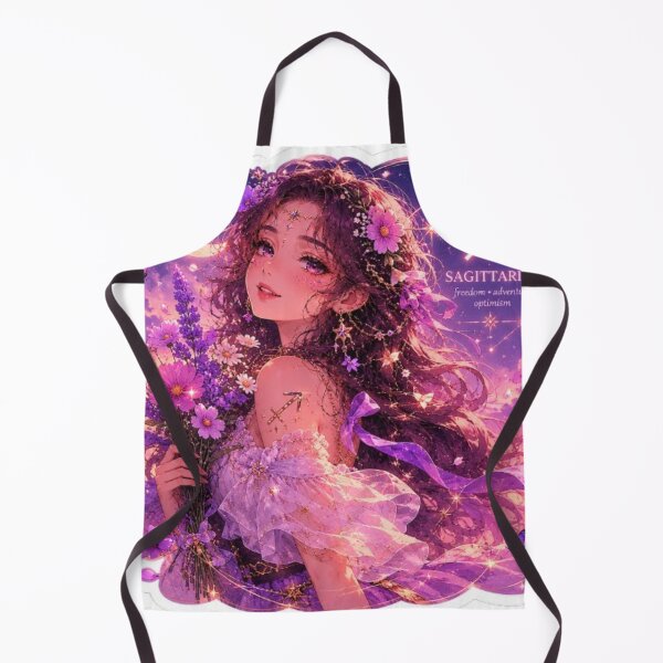 Item preview, Sagittarius Zodiac Flower Goddess Sticker | Wildflower Astrology Art designed and sold by MysticPurpleHue.
