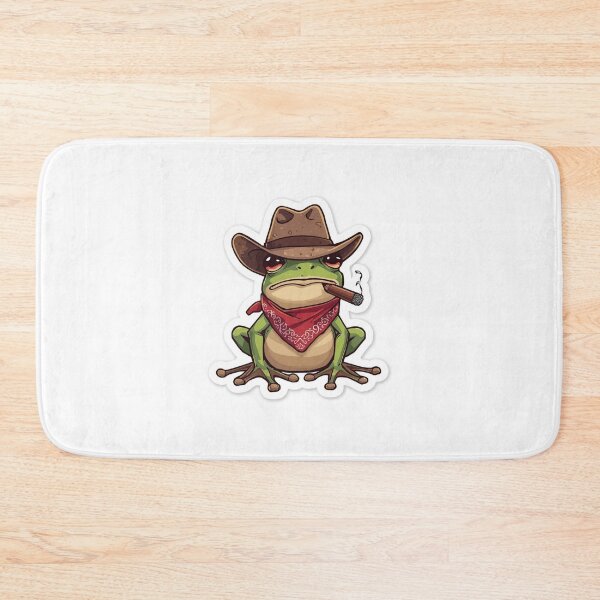 Item preview, Funny Cowboy Frog with Cigar Sticker designed and sold by MoodPeel_ .