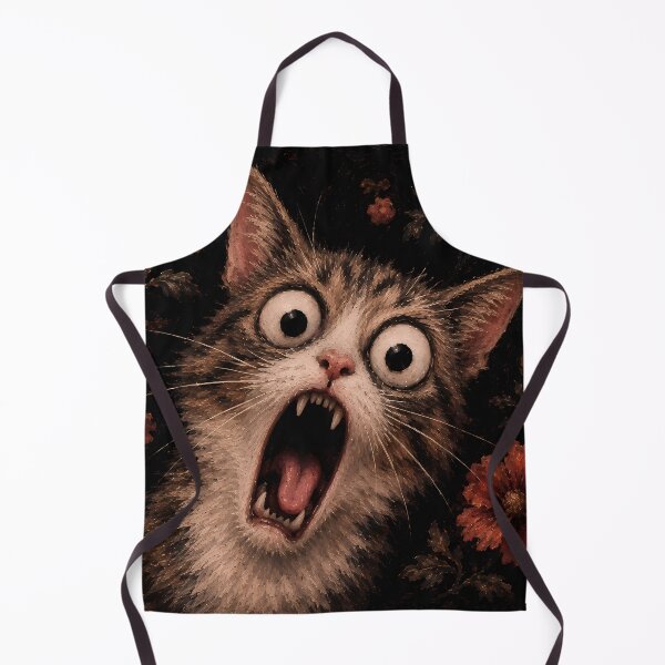 Item preview, Crazy Screaming Gray Cat Horror Art designed and sold by VitSArt.
