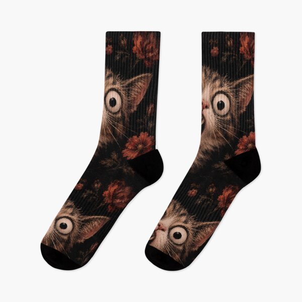 Item preview, Crazy Screaming Gray Cat Horror Art designed and sold by VitSArt.