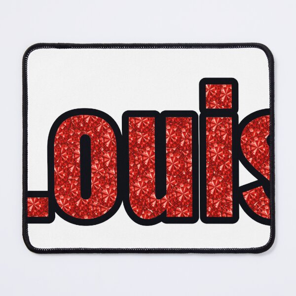 Item preview, Louis Boy Name Red Rhinestone Texture designed and sold by TheIconSmith.