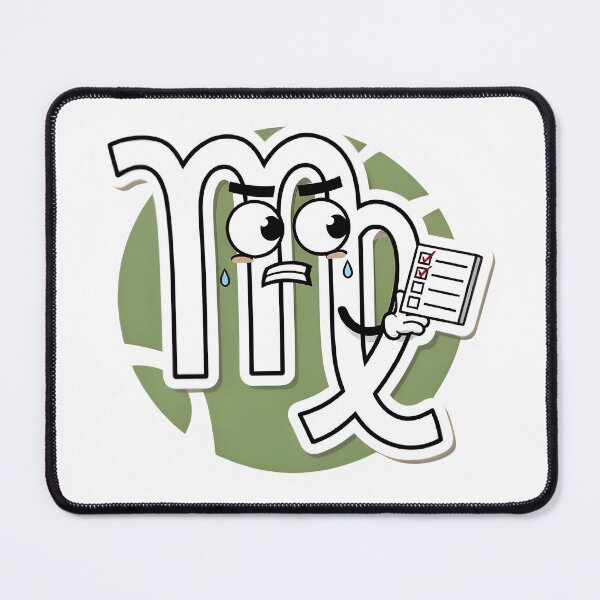 Item preview, Funny Virgo Crying Checklist Cartoon Zodiac Sticker designed and sold by Zodiac Celestial Art.