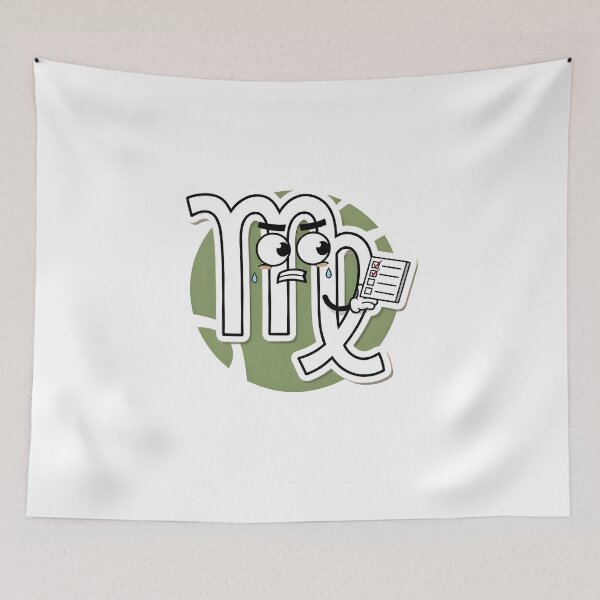 Item preview, Funny Virgo Crying Checklist Cartoon Zodiac Sticker designed and sold by Zodiac Celestial Art.