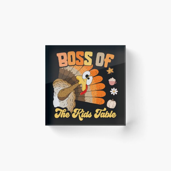 Item preview, Boss of the Kids Table Funny Turkey Thanksgiving Day  designed and sold by Gogetgiggles.
