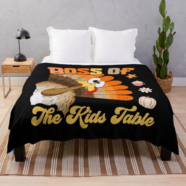Item preview, Boss of the Kids Table Funny Turkey Thanksgiving Day designed and sold by Gogetgiggles.