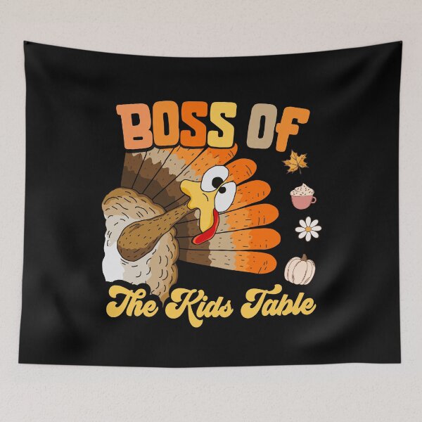 Item preview, Boss of the Kids Table Funny Turkey Thanksgiving Day  designed and sold by Gogetgiggles.