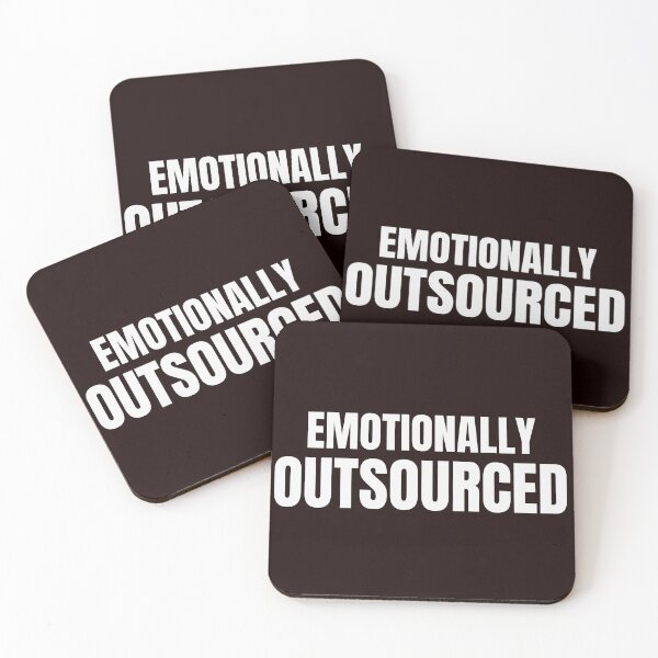 Item preview, Emotionally Outsourced – Funny Corporate Burnout Quote designed and sold by ArtPer-design.