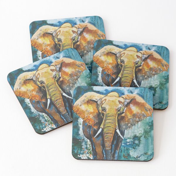 Item preview, Majestic Elephant in Wilderness | Vibrant and Abstract designed and sold by colorcodedmess.