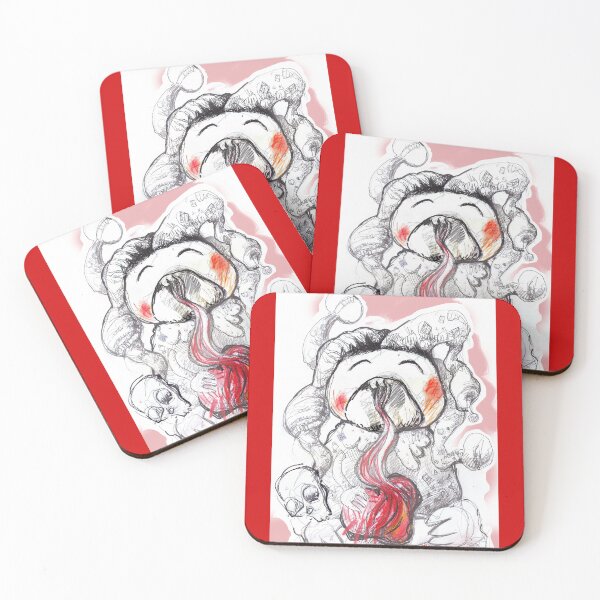 Item preview, Clown Eating Heart Spaghetti on Halloween (Original Drawing by ACCI) designed and sold by VanyssaGraphics.