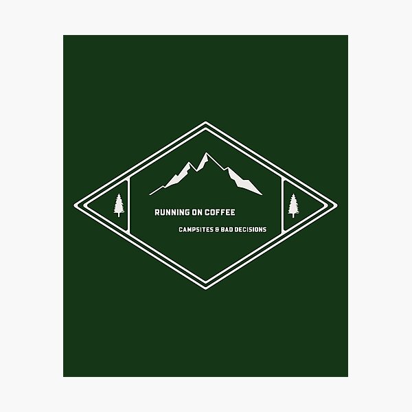 Item preview, Running On Coffee, Campsites & Bad Decisions t-shirt designed and sold by FunnyStuff36.