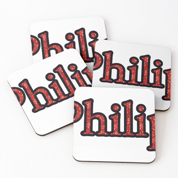 Item preview, Philip Boy Name Red Rhinestone Texture designed and sold by TheIconSmith.