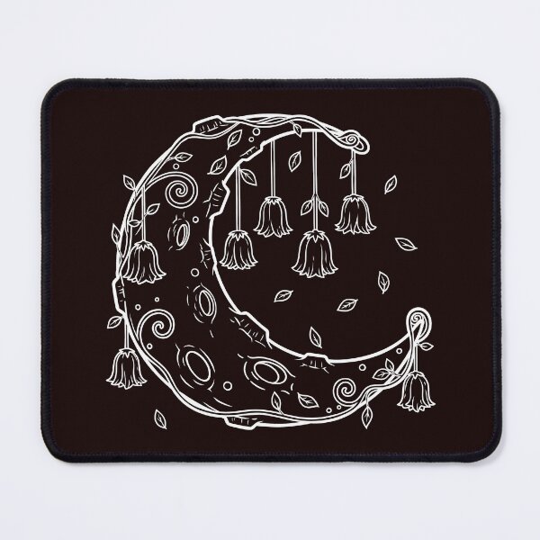 Item preview, Mystical Crescent Moon with Hanging Flowers designed and sold by ArtPer-design.