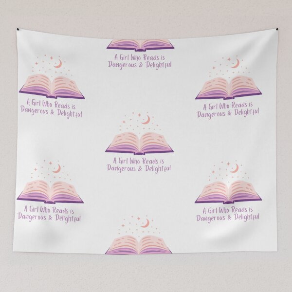 Item preview, A Girl Who Reads is Dangerous & Delightful designed and sold by DesignsByTaara.
