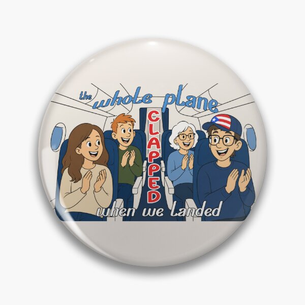 Item preview, Whole Plane Clapped When We Landed Puerto Rico Meme designed and sold by creatingmouseshop.