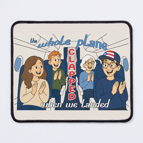 Item preview, Whole Plane Clapped When We Landed Puerto Rico Meme designed and sold by creatingmouseshop.