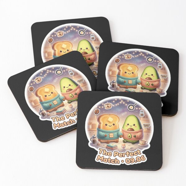 Item preview, Cute Avocado and Toast Couple - The Perfect Match Cozy Kawaii Food Love Design designed and sold by MartBook.