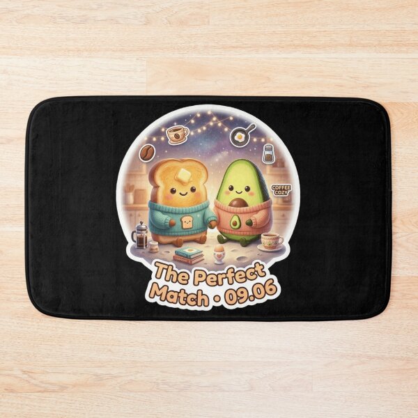 Item preview, Cute Avocado and Toast Couple - The Perfect Match Cozy Kawaii Food Love Design designed and sold by MartBook.
