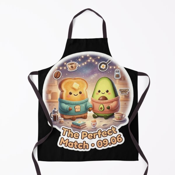 Item preview, Cute Avocado and Toast Couple - The Perfect Match Cozy Kawaii Food Love Design designed and sold by MartBook.