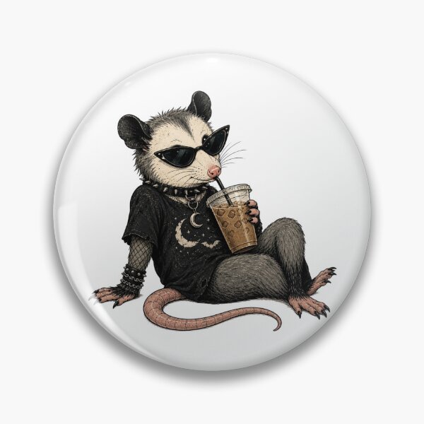 Item preview, Goth Possum Iced Coffee Design designed and sold by BrandyandBeyond.