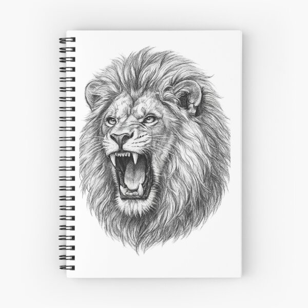 Item preview, Majestic Lion Head Sketch | Detailed Black & White Lion Illustration designed and sold by arifali786.