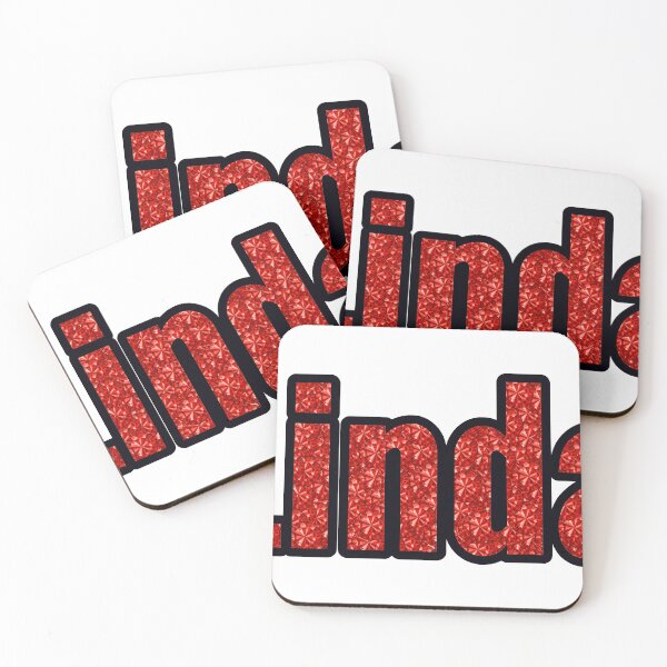 Item preview, Linda Girl Name Red Rhinestone Texture designed and sold by TheIconSmith.