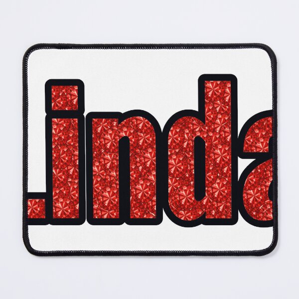 Item preview, Linda Girl Name Red Rhinestone Texture designed and sold by TheIconSmith.