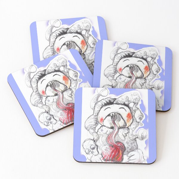 Item preview, Clown Eating Heart Spaghetti on Halloween (Original Drawing by ACCI) designed and sold by VanyssaGraphics.