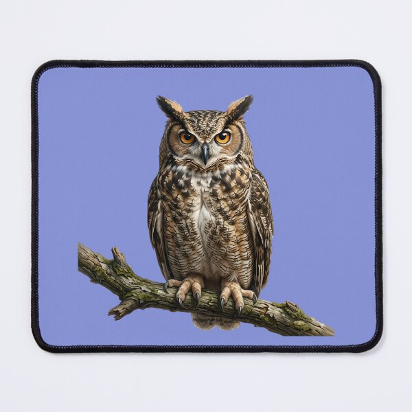 Item preview, Majestic Great Horned Owl Realistic Forest Bird Illustration designed and sold by Utopian-Magic.