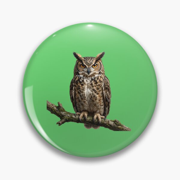 Item preview, Majestic Great Horned Owl Realistic Forest Bird Illustration designed and sold by Utopian-Magic.
