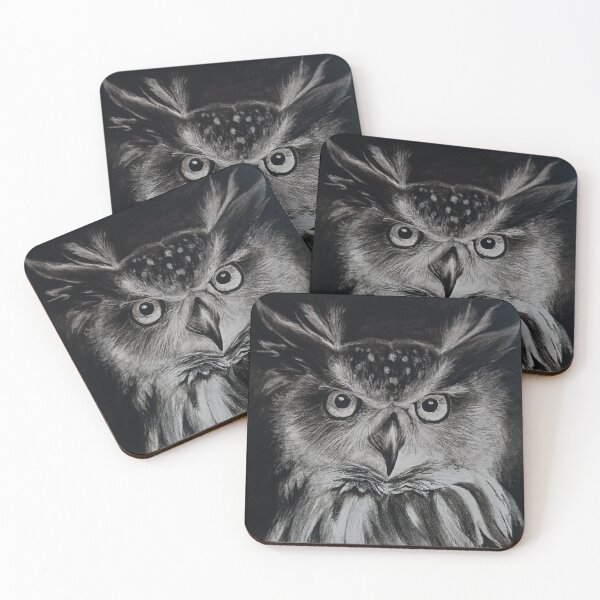 Item preview, The Stare | Charcoal Owl  designed and sold by colorcodedmess.