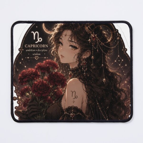Item preview, Capricorn Zodiac Flower Goddess Sticker | Carnation Astrology Art designed and sold by MysticPurpleHue.