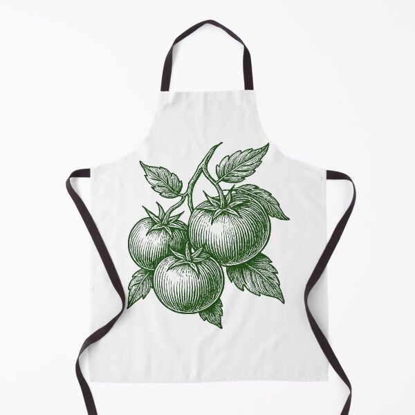 Item preview, Linocut Tomato Branch - Green Botanical Kitchen Art designed and sold by shinygreenbug.