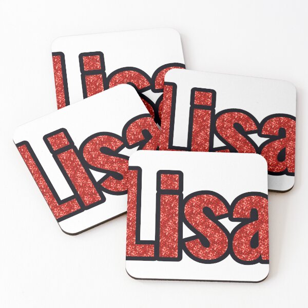 Item preview, Lisa Girl Name Red Rhinestone Texture designed and sold by TheIconSmith.