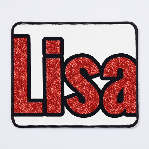 Item preview, Lisa Girl Name Red Rhinestone Texture designed and sold by TheIconSmith.