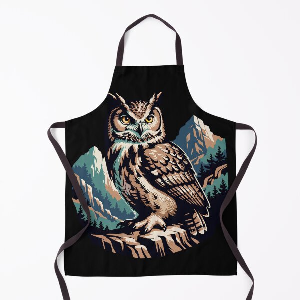 Item preview, Powerful Owl Mountain Wilderness Vintage Wildlife Design designed and sold by ArcticFoxStudio.