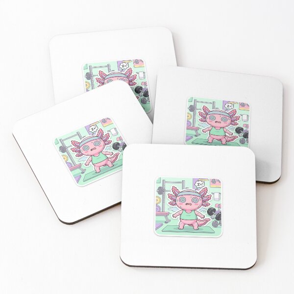 Item preview, Funny Axolotl Gym Workout Cute Sticker designed and sold by DREZKO.
