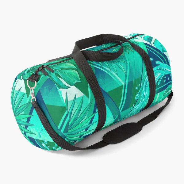 Item preview, Geometric Tropical Splash - Abstract Teal Leaf Mosaic Art designed and sold by fit-and-fine26.