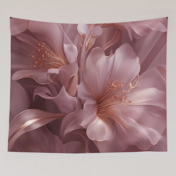 Item preview, Luxurious Botanical Art - Blush Rose Botanical Dreams - Luxury Floral Artwork designed and sold by MiraLumeStudio.