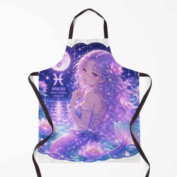 Item preview, Pisces Zodiac Flower Goddess Sticker | Water Lily Astrology Art designed and sold by MysticPurpleHue.