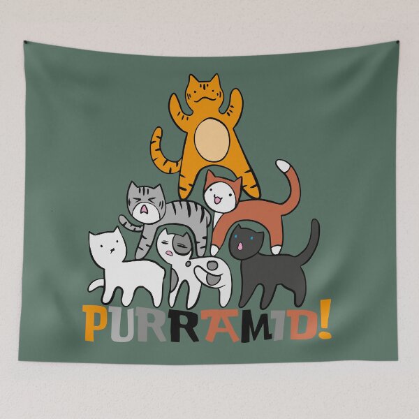 Item preview, A bunch of cats making a purramid! designed and sold by Konopikyu.