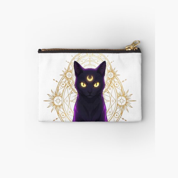Item preview, Arcane Felines: Purple Moon Cat and Gold Sigil designed and sold by Spiritualwall.