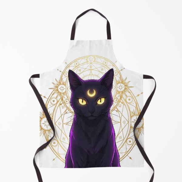 Item preview, Arcane Felines: Purple Moon Cat and Gold Sigil designed and sold by Spiritualwall.