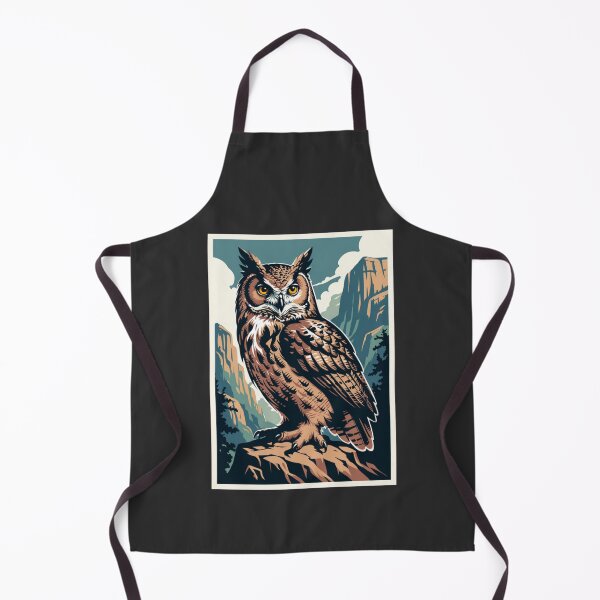 Item preview, Powerful Owl Wilderness Poster Style Vintage Wildlife Art designed and sold by ArcticFoxStudio.