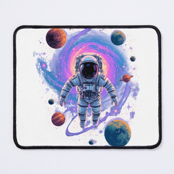 Item preview, Lost in the Cosmos – Astronaut Floating Through a Galactic Portal designed and sold by Prajverse19.