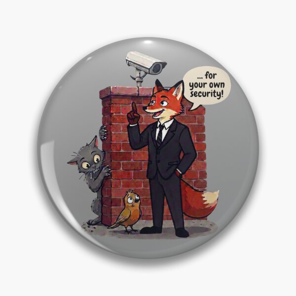 Item preview, Political Satire T-Shirt: Freedom vs. Security Fox & Blackbird Illustration designed and sold by SarcasmOnCotton.