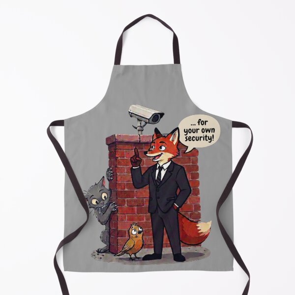 Item preview, Political Satire T-Shirt: Freedom vs. Security Fox & Blackbird Illustration designed and sold by SarcasmOnCotton.