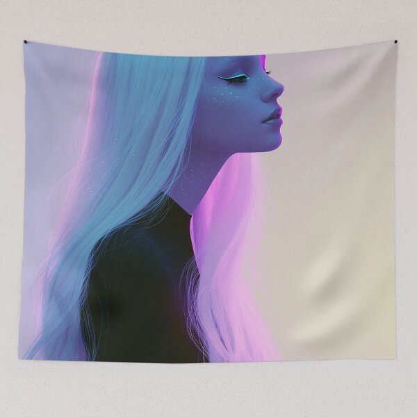 Item preview, Neon Reverie of the Silent Starborn designed and sold by oanaunciuleanu.