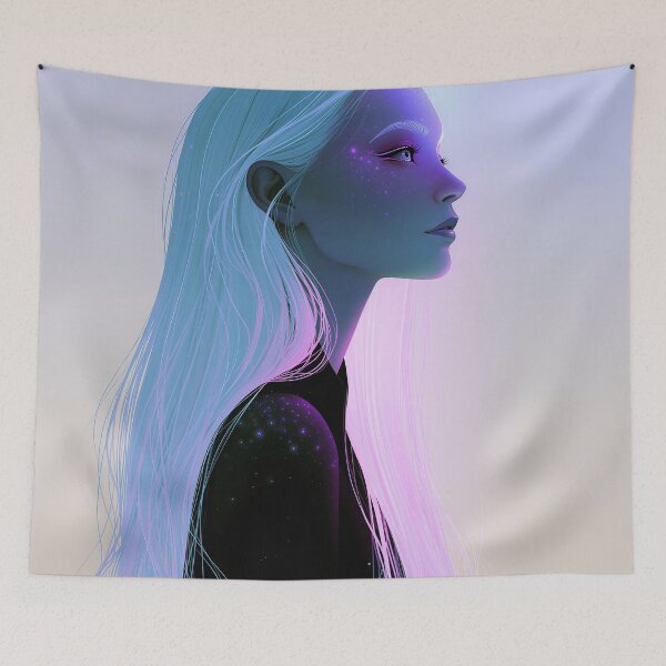 Item preview, Neon Reverie of the Silent Starborn designed and sold by oanaunciuleanu.